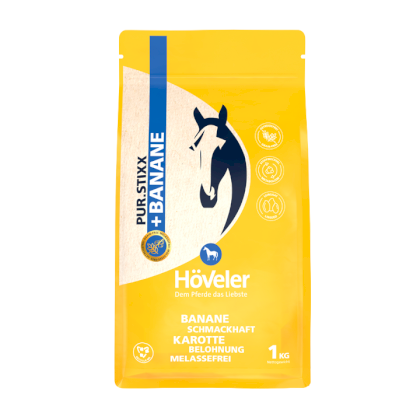 Smaczne cukierki dla koni Hoeveler Pur.Stixx z bananami, 1kg
